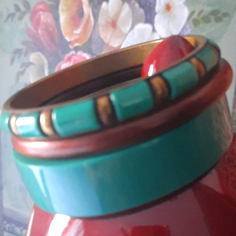 3 Green/Brown Bracelet Set